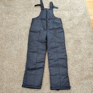 Bib Overalls Ski Snow Winter Black Insulated Work Size M Sandy River